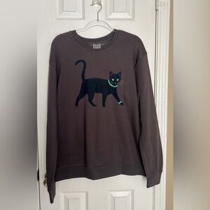 NWOT Living Fully black cat Sweatshirt
